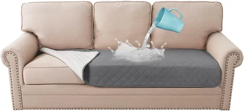 Vista 13 de Fundas de cojín 100% impermeables para sofá de cama de perro, protector de sofá seccional para mascotas, protector antideslizante de muebles