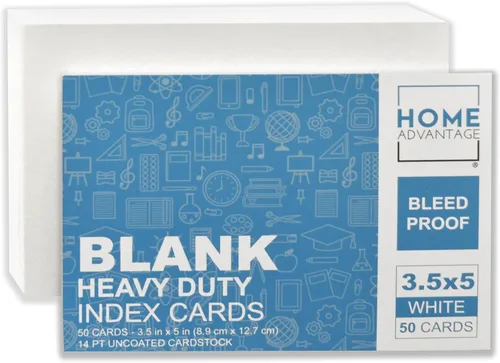 Vista 11 de Home Advantage Tarjetas de índice en blanco de 3 x 5: nuestro paquete de 50 tarjetas de notas en blanco utiliza cartulina resistente para que sean a
