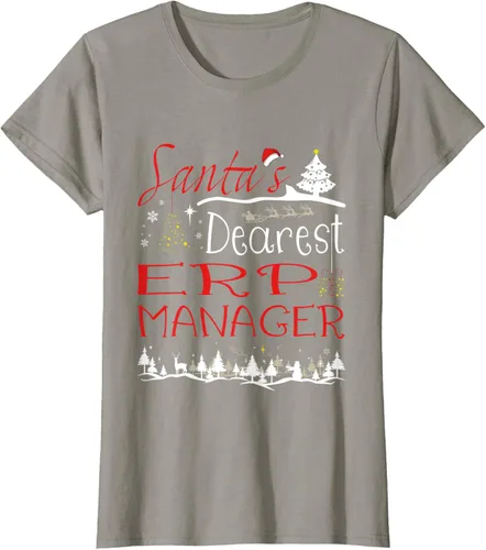 Vista 14 de ERP Manager Xmas Job Cute Christmas T-Shirt