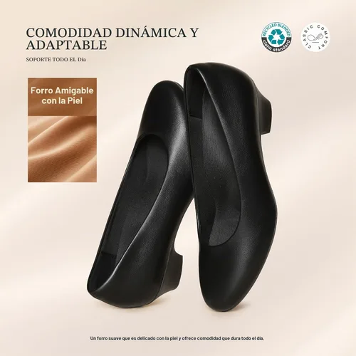Vista 7 de DREAM PAIRS Zapatos de vestir con soporte de arco de tacón bajo para mujer Negro