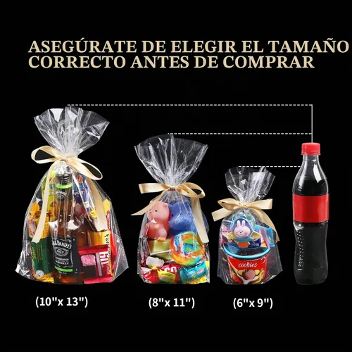 Vista 5 de Giftvest Bolsas de celofán con fuelle transparente de 6 x 9 pulgadas, 50