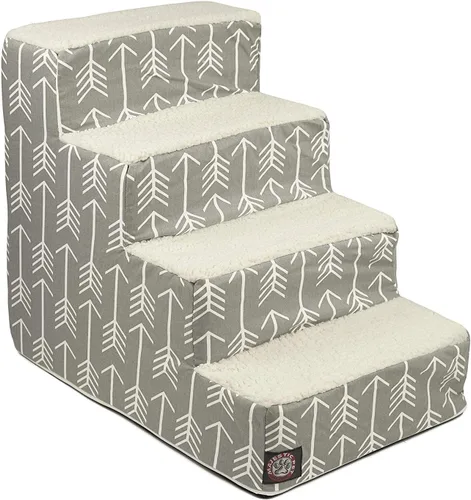 Vista 105 de Majestic Pet - Escaleras portátiles para mascotas suave escalón de espuma de sherpa escalones para perros y gatos rampa para cachorros