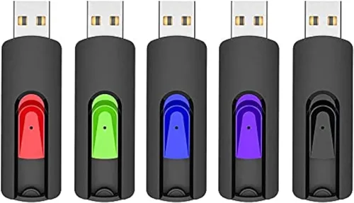 Vista 13 de RAOYI 10 unidades de unidades de memoria USB de 4 GB deslizantes retráctiles a granel USB 2.0 pulgar, unidad de salto, unidad de cremallera