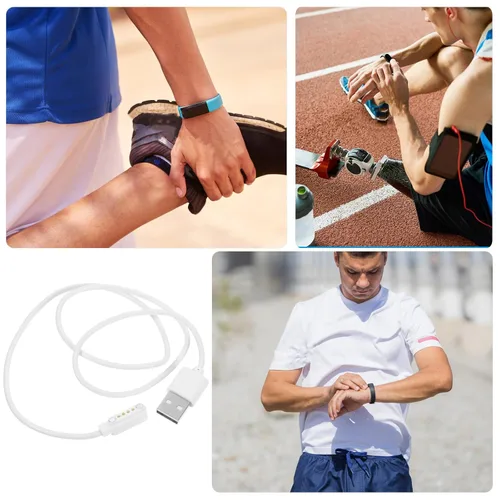 Vista 9 de Toddmomy Cable de carga magnético para reloj inteligente de 4 pines, cable de carga USB para relojes de teléfono, compatible con bandas inteligentes