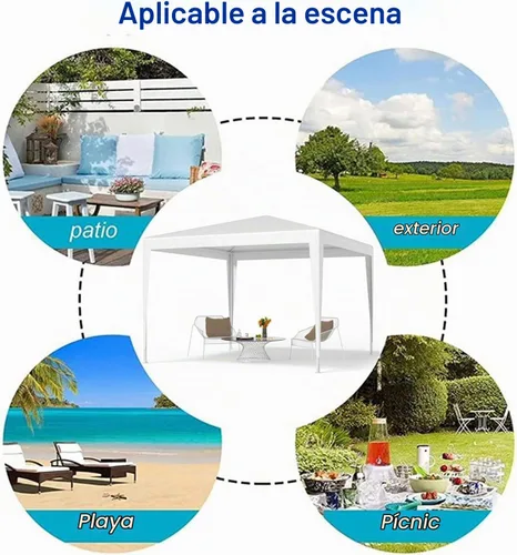 Vista 7 de Carpa para exteriores, carpa de fiesta de boda, refugio de campamento, refugio instantáneo comercial, tienda de campaña impermeable con paredes