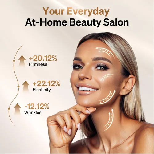 Vista 4 de Herramienta de masajeador facial para cara y cuello, herramienta de masajeador facial 7 en 1 con 4 modos, dispositivo de belleza masaje facial