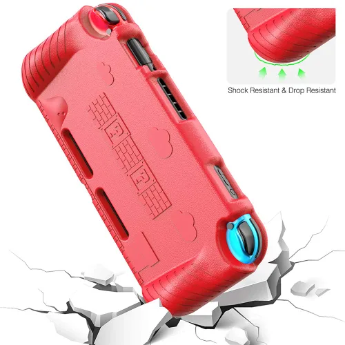 Vista 5 de LORDTEC Protective Case for Nintendo Switch Grip Kid Case with 6 Storage Slots for Game Cards Protective Cover with Comfort Ergonomic Grip