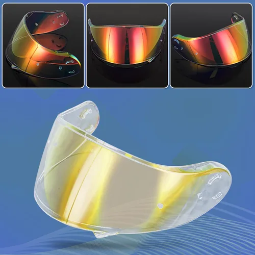 Vista 6 de Visera de casco de viento de motocicleta, visera de casco resistente al viento, lente protectora de PC de cara completa para CNS-3 de repuesto UV