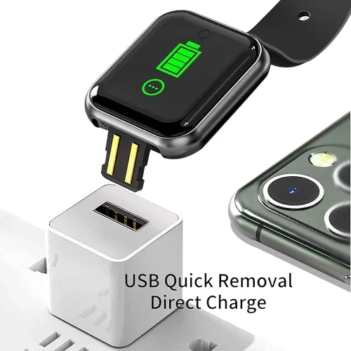 Vista 2 de LEOP Reloj inteligente, rastreador de fitness de 1.44 pulgadas con monitor de HR, rastreador de sueño, cronómetro, reloj de fitness impermeable IP65