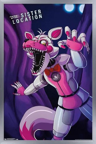 Vista 12 de Trends International Five Nights at Freddy's: Sister Location - Póster de pared Funtime Foxy, 14.725 x 22.375 pulgadas, versión enmarcada de madera