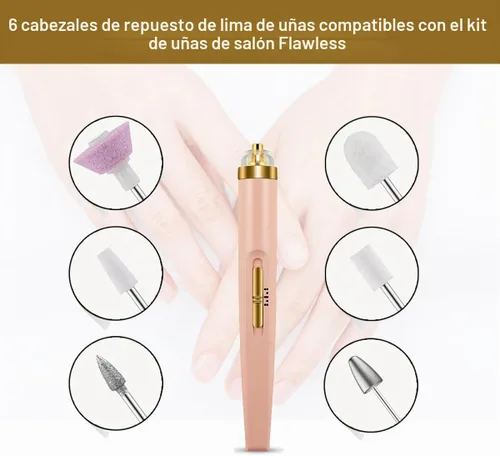 Vista 2 de 6 unidades de repuesto para limas de uñas compatibles con kit de uñas Finish Touch Flawless