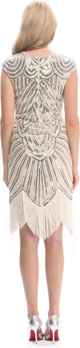 Vista 4 de Wuchieal Women's 1920's Dress Flapper Vintage Great Gatsby Charleston Party Dress
