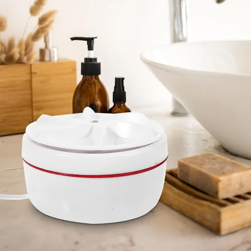 Vista 4 de NOLITOY Mini lavadora portátil de carga USB Turbo Lavadora con ventosa estable para viajes, dormitorio, viaje de negocios, casa rodante, apartamento
