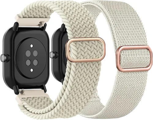 Vista 9 de Correas de reloj de nailon elásticas trenzadas compatibles con Amazfit Active2/GTS/GTS 2/GTS 2 mini/GTS 2e/GTS 3/GTS 4/GTS 4 mini, correas de tela