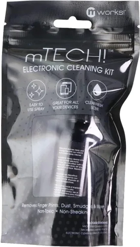 Vista 7 de mTech! Kit de limpieza electrónica con botella de spray y paño [tamaño de viaje] Kit de limpieza de pantalla para teléfonos inteligentes, tabletas
