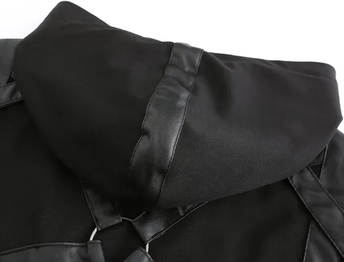 Vista 6 de Aisigeren Chamarra de cola gótica vintage para hombre, abrigo steampunk victoriano