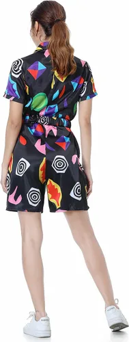 Vista 3 de Traje de cosplay para mujer, para niñas y niñas, camiseta de Halloween, juego de rol, temporada 3, vestido de verano de manga corta Ouifit