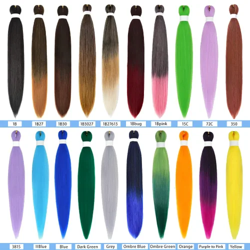 Vista 4 de 8 paquetes de extensiones preestiradas - 16 pulgadas de cabello trenzado premium, 55G/paquete, sin picazón, fijación en agua caliente, textura Perm