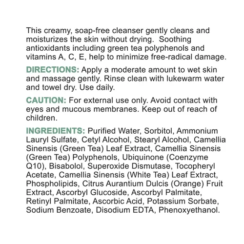 Vista 7 de Replenix Green Tea Limpiador suave y relajante, lavado facial de grado médico para pieles sensibles (6.7 onzas líquidas)