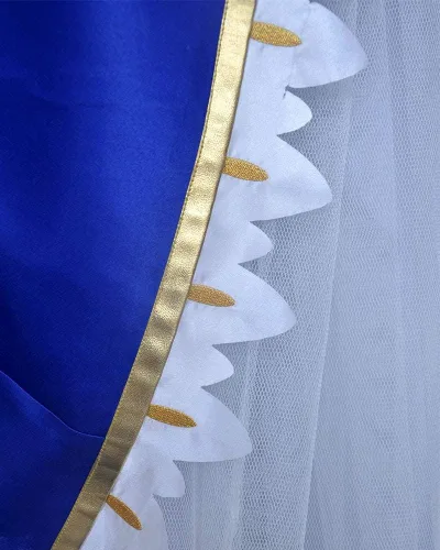 Vista 4 de miccostumes - Disfraz de sable azul para mujer