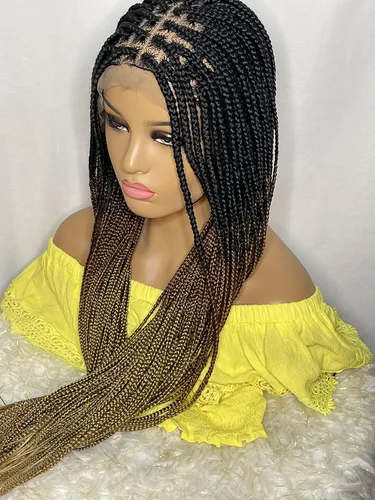 Vista 3 de Pelucas de trenzas de caja para mujer negra