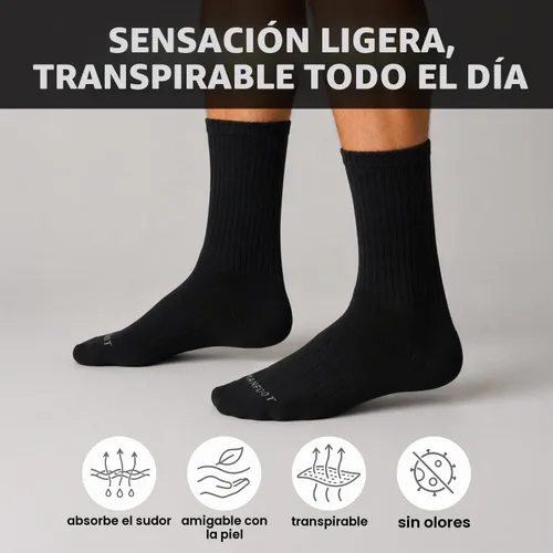 Vista 6 de MONFOOT 3-8 pares de calcetines deportivos acolchados para mujeres y [Sólido] Negro (8 Pares)