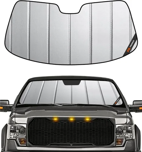 Vista 10 de Pigenius Parasol para parabrisas para Ford F-150 2021-2025 Parasol para ventana delantera - AstraGuard Plateado