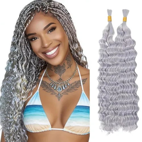 Vista 26 de Cabello humano bohemio, cabello trenzado, 16 pulgadas, 3.53 onzas #1B