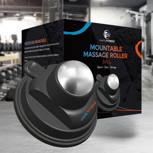 Vista 7 de PRIME Fitness Bola de masaje montada en la pared Terapia de frío Masajeador de espalda Cryo Stick Alivia el dolor muscular (masajeador 360)
