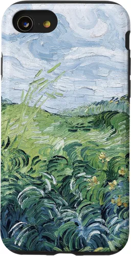 Vista 18 de Van Gogh - Carcasa para iPhone 17, diseño de campos de trigo verde