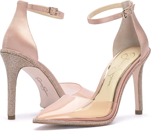 Vista 9 de Jessica Simpson Pemota - Zapatos de tacón alto con correa de tobillo para mujer