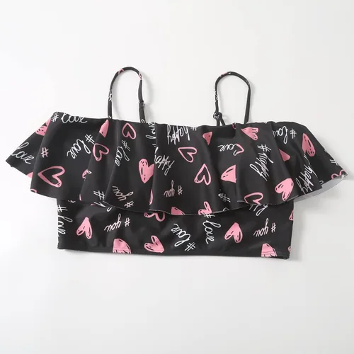 Vista 3 de Traje de baño de dos piezas para niñas de 6 a 16 años con volantes, tankini de sirena