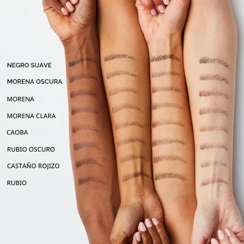 Vista 5 de L'Oréal Paris Faux Brow, Lápiz para cejas de aspecto capilar, con punta de doble cepillo, maquillaje de cejas rápido y preciso, castaño oscuro, 0.04