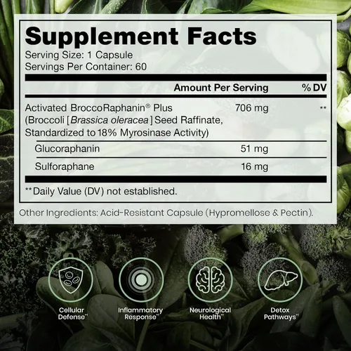 Vista 10 de Pure Therapro Rx OncoProtect ES Dosis Alta de Sulforafano Suplemento, Hecho en EE. UU. Suministro para 2 Meses 706 mg de Extracto de Semilla