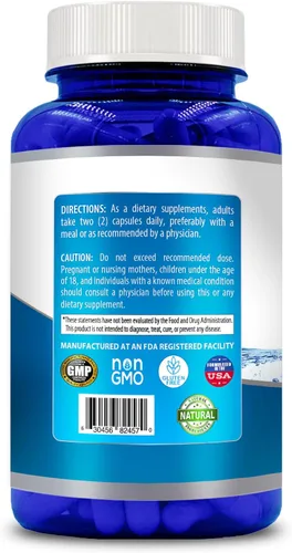 Vista 2 de Vitamina natural Quercetina Máxima Fuerza 1000mg 200 Cápsulas Sin Gluten Sin OMG