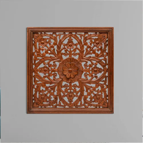 Vista 10 de Light & Pro Arte de pared marroquí-chino, juego de 3 paneles florales hechos a mano de 36 x 12 pulgadas para sala de estar, dormitorio y pasillo