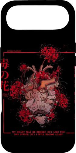 Vista 27 de Carcasa estética para iPhone 17, diseño de lirio de araña roja o Higanbana en Japón