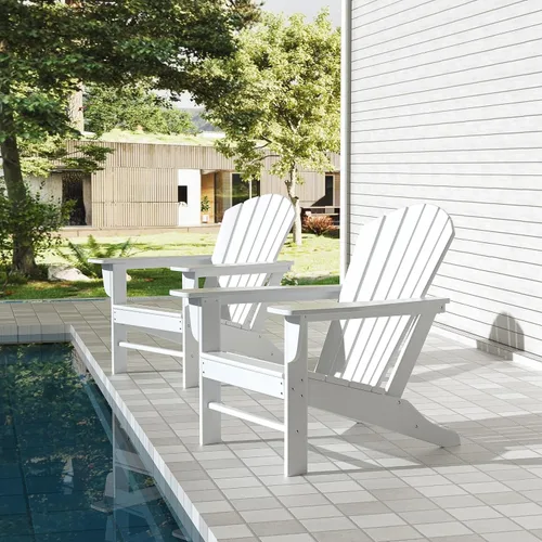 Vista 2 de WestinTrends Dylan - Silla Adirondack para exteriores (juego de 2), color blanco