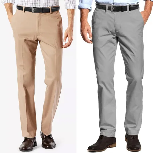 Vista 3 de CHAOREN Cinturón de vestir para hombre, paquete de 2 unidades, cinturón de cuero genuino para hombres de 1 18 pulgadas, ocasión formal y atuendo