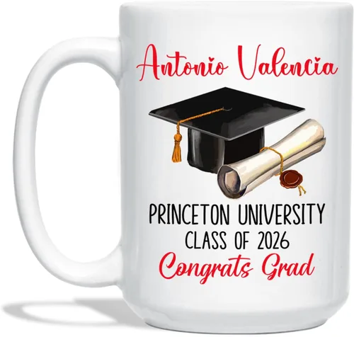 Vista 11 de Taza de viaje de graduación personalizada, Trust Me I Have A Master's Degree Destiny - Taza de café blanca, taza de café de graduación de 11 onzas