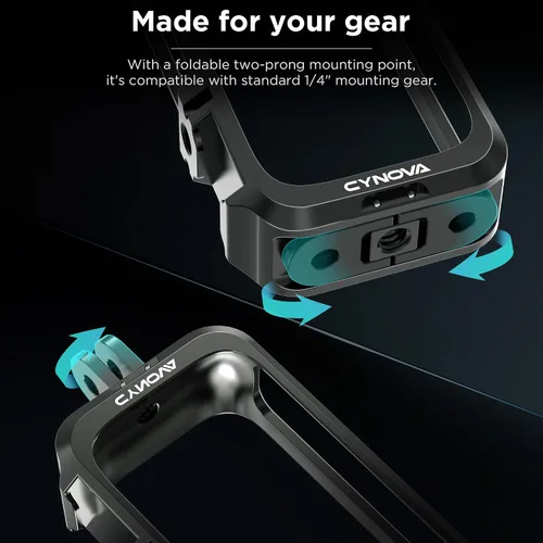 Vista 9 de CYNOVA Insta 360 X4 - Marco utilitario con cubierta de silicona para lentes
