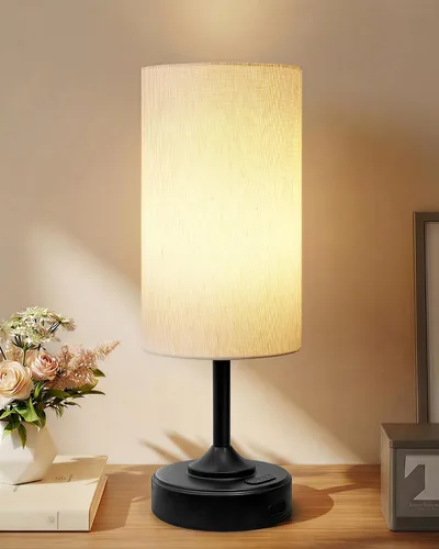 Vista 14 de Lámpara de batería, regulable, luz ambiental, 2700 K, temporizador, control táctil, portátil, LED, funciona con pilas, recargable, inalámbrica