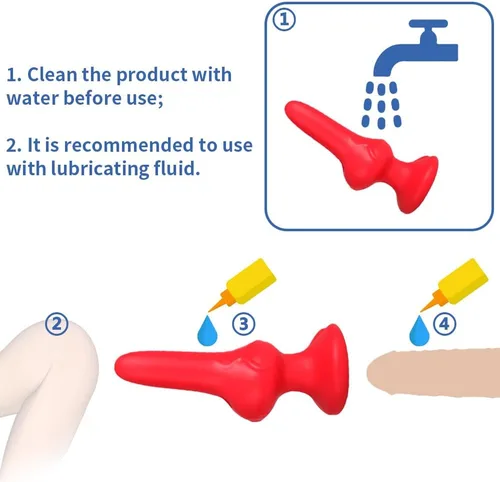 Vista 4 de Masturbador masculino de silicona para adultos con tapón anal para consolador, extensor de pene, estimulador de punto G, dispositivo anal funcional