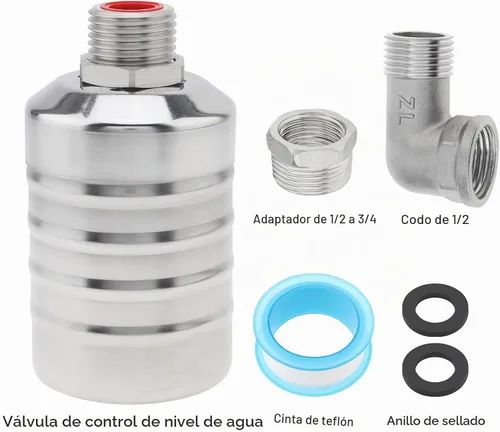 Vista 8 de Válvula de flotador 1/2 pulgada a 3/4 pulgadas NPT Auto Apagado Válvula