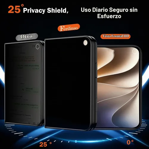 Vista 4 de Ferilinso Protector de pantalla de privacidad para iPhone Duo, parte