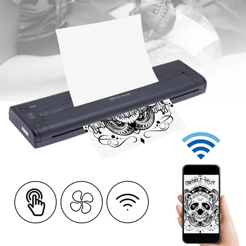 Vista 2 de ATS886 Tattoo Transfer Printer, Wireless Bluetooth Stencil Printer