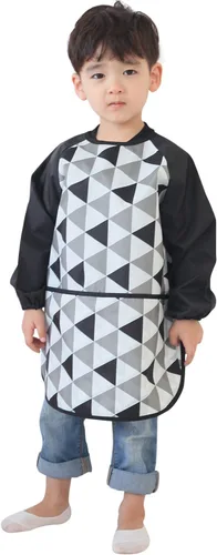 Vista 42 de Plie Kids Waterproof Art Smock – Long Sleeve Apron for Painting, Baking, Sensory Play (Ages 1–10)