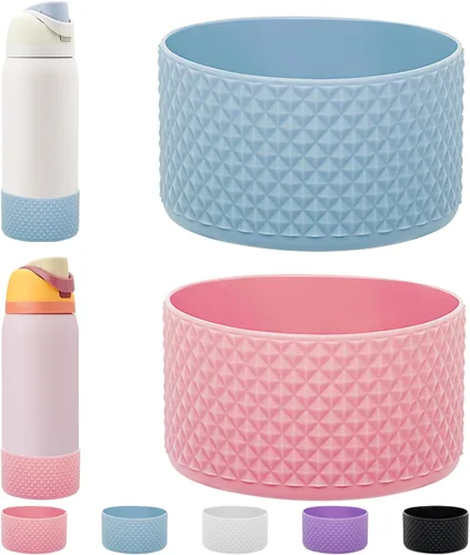 Vista 38 de WK IEASON 2 fundas de silicona para botella de agua Owala, base protectora para botella de agua Owala FreeSip Twist y Flip Flask accesorios