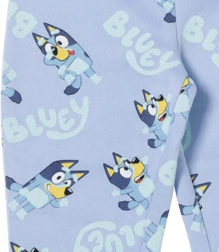 Vista 6 de Bluey Conjunto de sudadera con capucha de vellón con cremallera para niños pequeños a niños grandes