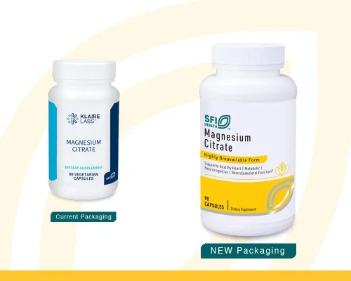 Vista 2 de Klaire Labs Citrato de magnesio - Complejo diario de 150 mg para apoyar el metabolismo, la relajación y la salud ósea - Suplemento de magnesio